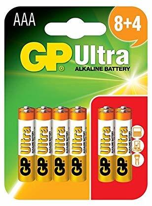 GP Batteries Ultra Alkaline AAA Card of 12 image 1