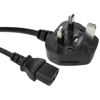 UK Mains Male to Male IEC 1.8m (Kettle Lead)