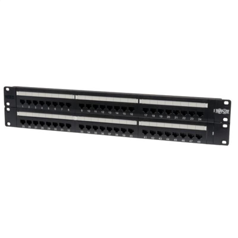 24 Port CAT6 Patch Panel 19 Rackmount 1U image 1