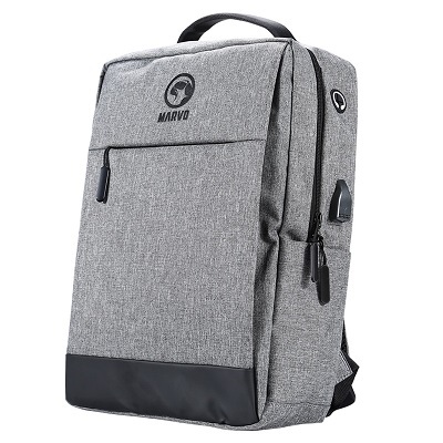 Marvo Waterproof Laptop Backpack with USB Port Grey image 1