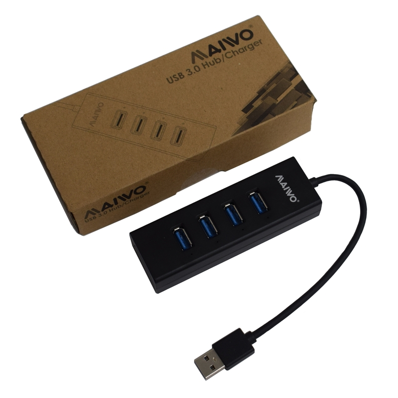Maiwo KH304 4 Port USB 3.0 Hub & Charger image 1