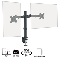 piXL Double Monitor Arm, For Upto 2 x 27 inch Monitors