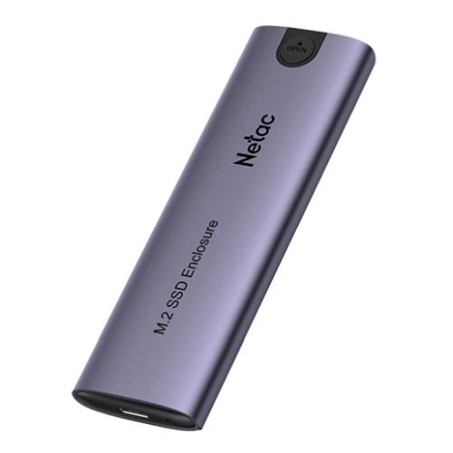Netac WH51 M.2 PCIe/SATA SSD Caddy, USB 3.1 Gen2 Type-C, Compatible with 2280/2260/2242/2230, Aluminium, USB A+C to USB-C Cable image 1