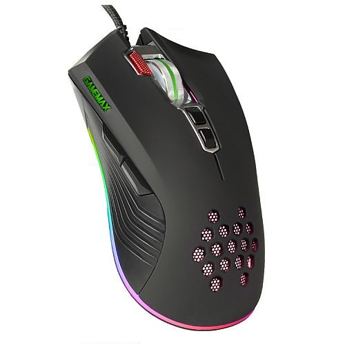 GameMax Razor RGB Gaming Mouse, USB, Up to 6400 DPI, Rapid Fire Button, Multiple RGB Modes image 1