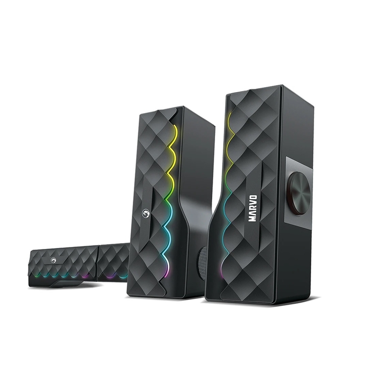 Marvo SG-280 2.0 Stereo Backlit Gaming Speakers/Soundbar image 1