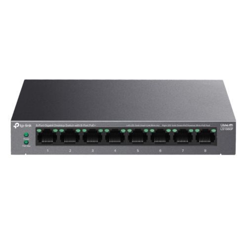 TP-Link LS108GP 8-Port Gigabit PoE+ Desktop Switch image 1
