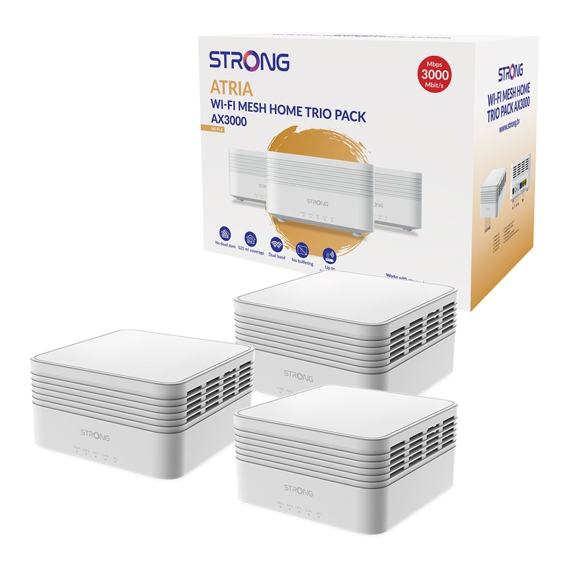 STRONG ATRIA Wi-Fi Mesh Home Trio Pack AX3000 Wi-Fi 6 image 1