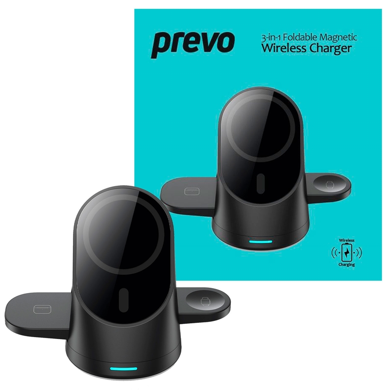 Prevo 3-in-1 25W Magnetic Wireless Charging Station for Smartphones, Smartwatches & Wireless Earbuds image 1