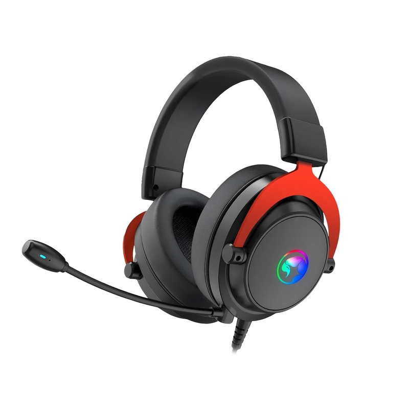 Marvo Scorpion Tactic 70 USB 7.1 Virtual Surround Sound Gaming RGB Headset (Black) image 1