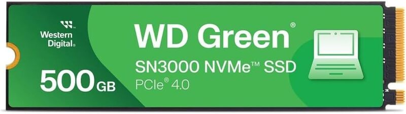 Western Digital 500GB Green M.2 Solid State Drive SN3000 (PCIe Gen4 x4 NVMe) image 1