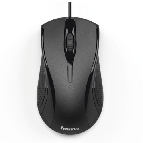 Hama MC-200 Optical 3-Button Mouse, Cabled, black image 1