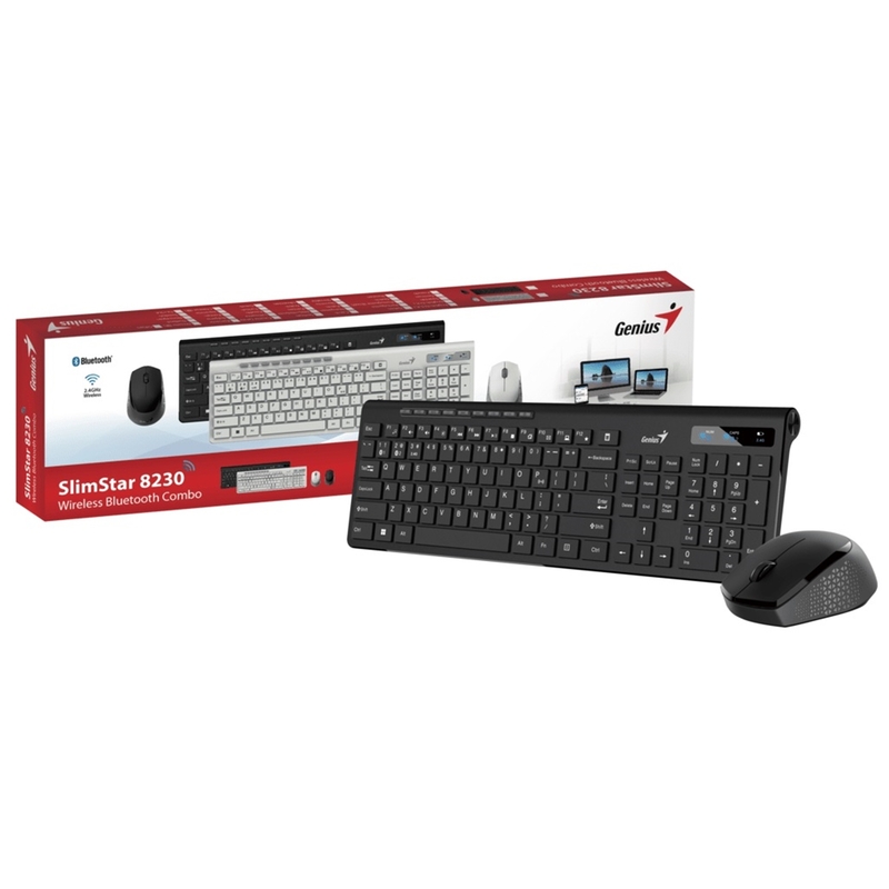 Genius SlimStar 8230 Bluetooth 5.3 and 2.4GHz Wireless Keyboard and Mouse Set image 1