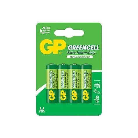 GP GREENCELL Extra Heavy Duty AA Batteries 4 Pack image 1