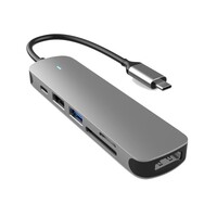 PREVO USB Type-C POWERED 6-in1 HUB