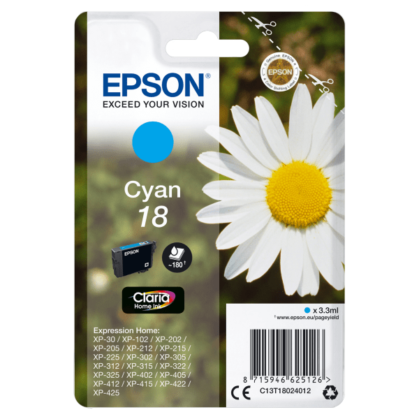 Epson Original Ink 18 Cyan image 1