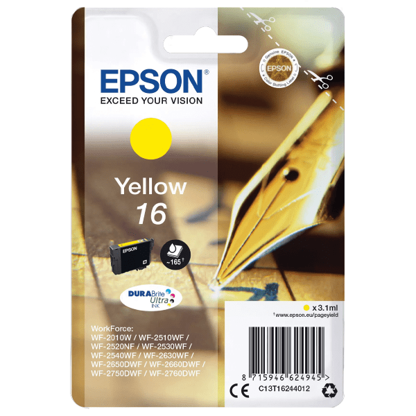Epson Original Ink 16 Yellow image 1