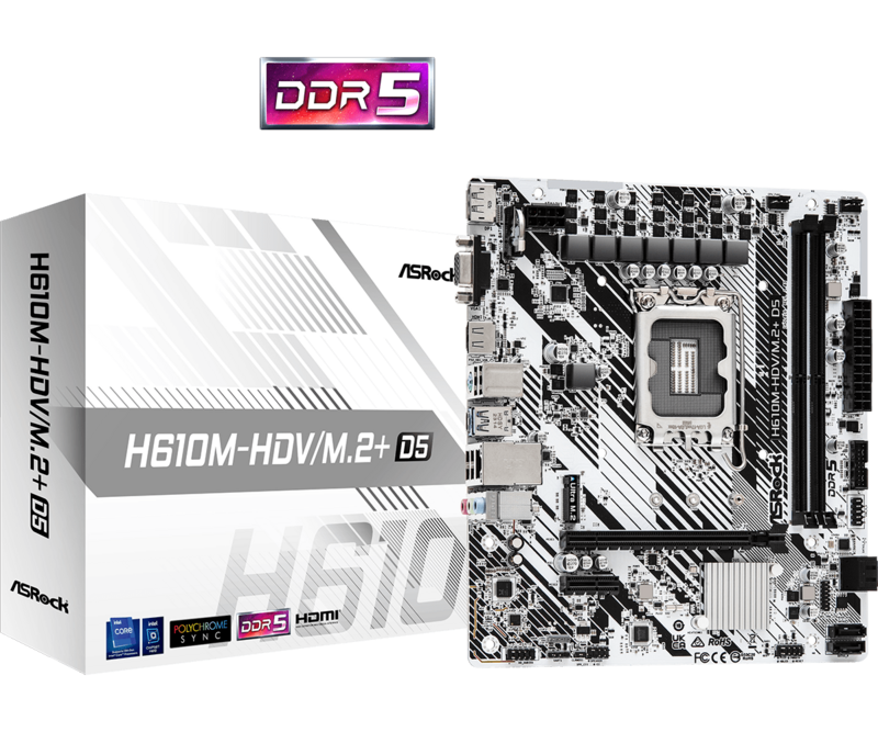 ASRock H610M-HDV/M.2+ D5 Mainboard image 1