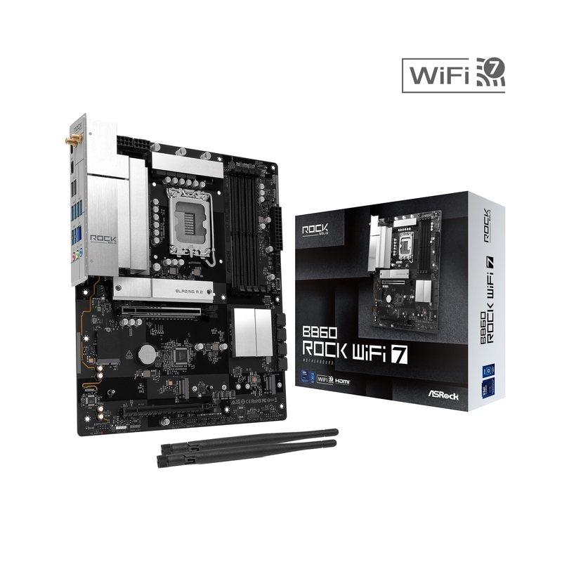 ASRock B860 Rock WiFi 7 LGA1851 Mainboard image 1