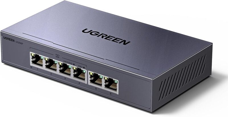 UGREEN 6-Port PoE 60w Gigabit Ethernet Switch image 1