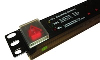 1U 6 Way Horizontal 13A switched PDU with surge protection