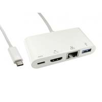 USB Type-C to HDMI, USB & Gigabit Adapter with PD Function